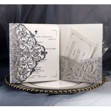 Lace Laser Cut Wedding Invitation Slay- up Business Card